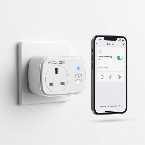 Prise Connectée Wi-Fi — Contrôle à Distance & Suivi Consommation